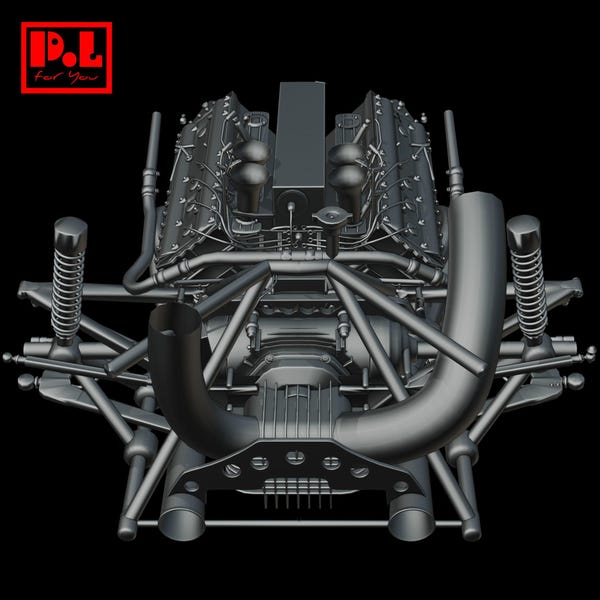 Porsche 917K Engine — 3D Print model STL files Car Model Parts 1/87 1/64 1/50 1/43 1/32 1/24 1/18 1/14 1/12 1/10