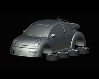 Aeromodelbuild Tamiya Volkswagen Beetle Built & Painted 1/24 Model