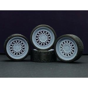 Vossen ERA-1 wheels and tires Set 1/87 1/64 1/43 1/32 1/24 1/18 1/12 AUTOart GMP Exoto Greenlight Minichamps Norev Solido Tamiya Fujimi