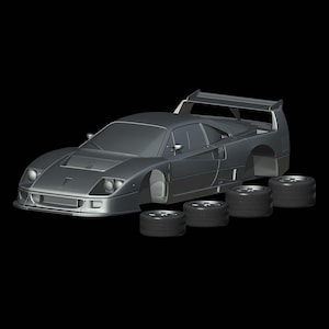 Ferrari F40 Competizione (1989) 1/87 1/64 1/43 1/32 1/25 1/24 1/18 Resin model car kit