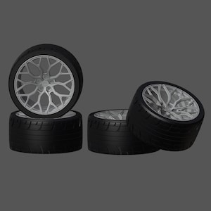 Vossen S17-01 wheels and tires Set 1/87 1/64 1/43 1/32 1/24 1/18 1/12 AUTOart GMP Exoto Greenlight Minichamps Norev Solido Tamiya Fujimi
