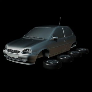 Opel Corsa B (S93) (1993-2000) 1/87 1/64 1/43 1/32 1/25 1/24 1/18 Resin model car kit