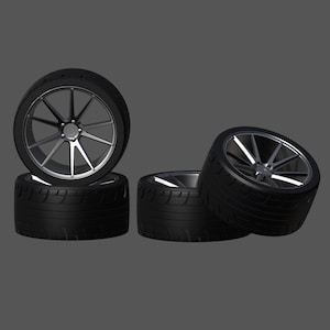 Vossen VPS-301 wheels and tires Set 1/87 1/64 1/43 1/32 1/24 1/18 1/12 AUTOart GMP Exoto Greenlight Minichamps Norev Solido Tamiya Fujimi