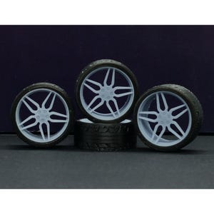 Vossen HC-2 wheels and tires Set 1/87 1/64 1/43 1/32 1/24 1/18 1/12 AUTOart GMP Exoto Greenlight Minichamps Norev Solido Tamiya Fujimi