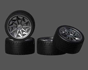 Rotiform CVT Resin wheels tires Set 1/87 1/64 1/43 1/32 1/24 1/18 1/12 AUTOart GMP Acme Greenlight Minichamps Norev Solido Tamiya Fujimi
