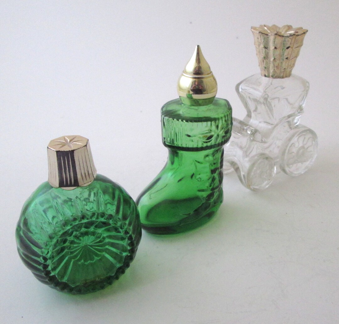 Vintage Avon Small Glass Bottles Set of 3 Mini Avon Perfume Etsy