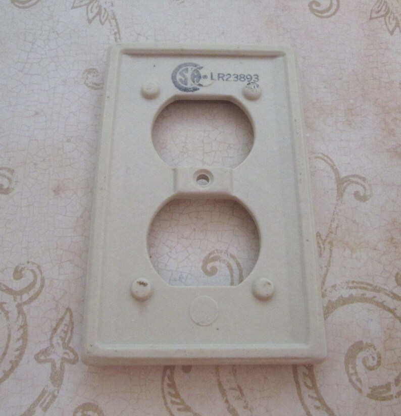 Ceramic Outlet Cover 1970s Vintage Decorative Switch Plate Etsy