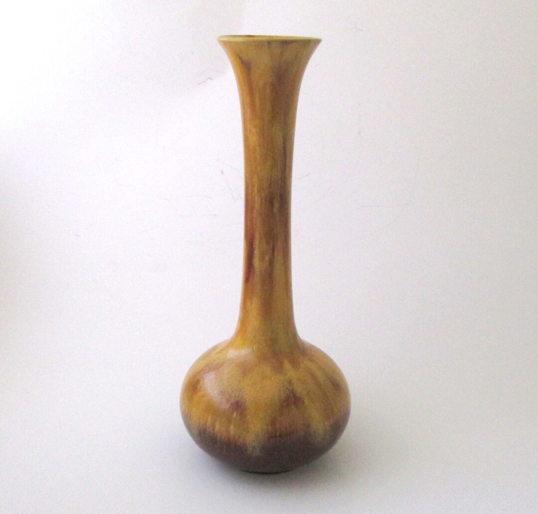 Vintage Blue Mountain Pottery Yellow Vase BMP Vase Canadian Etsy