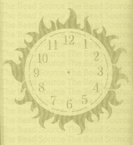 Sundial reusable craft stencil Clock Stencil Clock Face Etsy