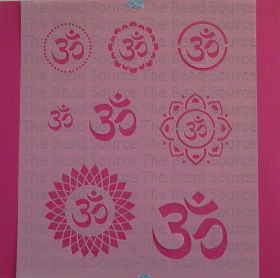 Om Om Stencil Yoga Stencil Ohm Sanskrit Stencil Mylar | Etsy