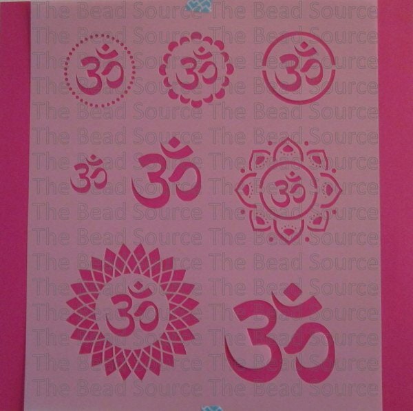 Om Om Stencil Yoga Stencil Ohm Sanskrit Stencil Mylar | Etsy