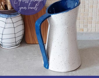 Pottery jug template_slab building template_pottery tutorial_do it yourself decoration_slab making project_Ceramic vase for flowers template