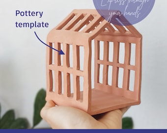 ceramic greenhouse template slab building template pottery template do it yourself decoration slab making project garden pottery diy pottery