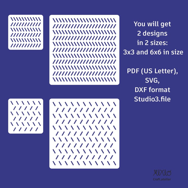 Digital Svg Geometric Stencil_emboss Clay Texture_silhouette Studio ...