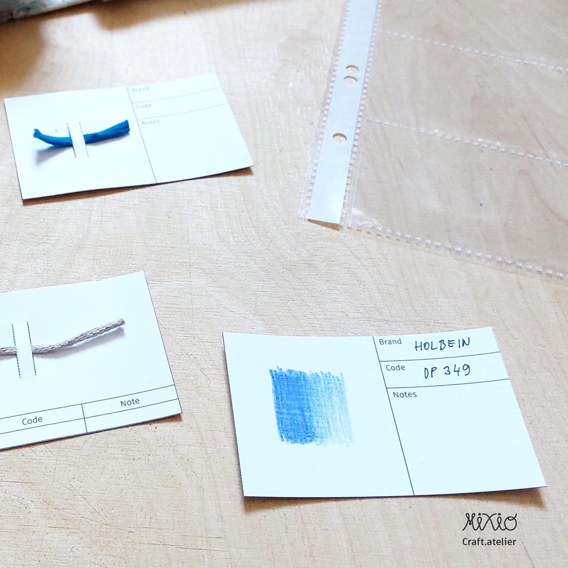 Printable Sample Cards: Pencil, Yarn & Thread Organizer (PDF Template ...