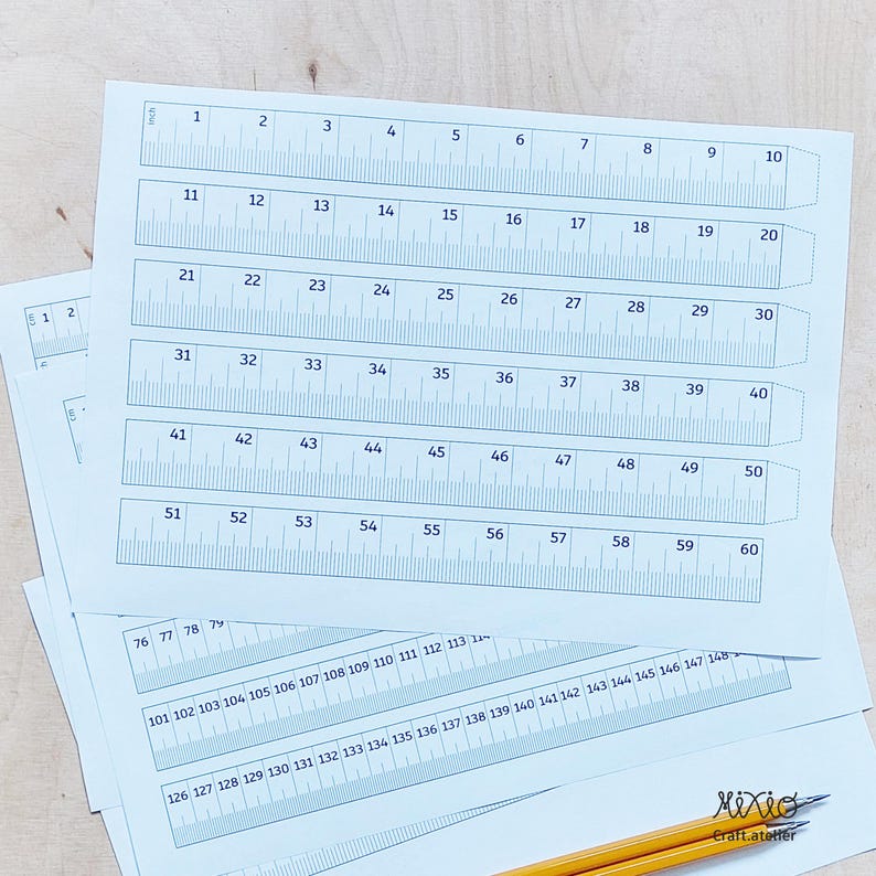 Additional Rulers Printable Tape Measure: 150 Cm / 60 Inch Rulers (PDF Download) - Etsy