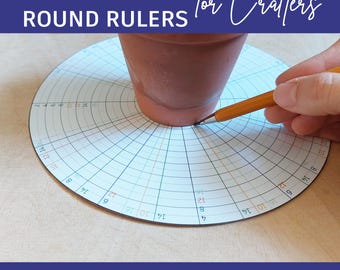 Règle ronde en poterie imprimable_outil de séparation circulaire numérique_outil de marquage_modèle_outil auxiliaire_outil de poterie à faire soi-même_intercalaire rond SVG