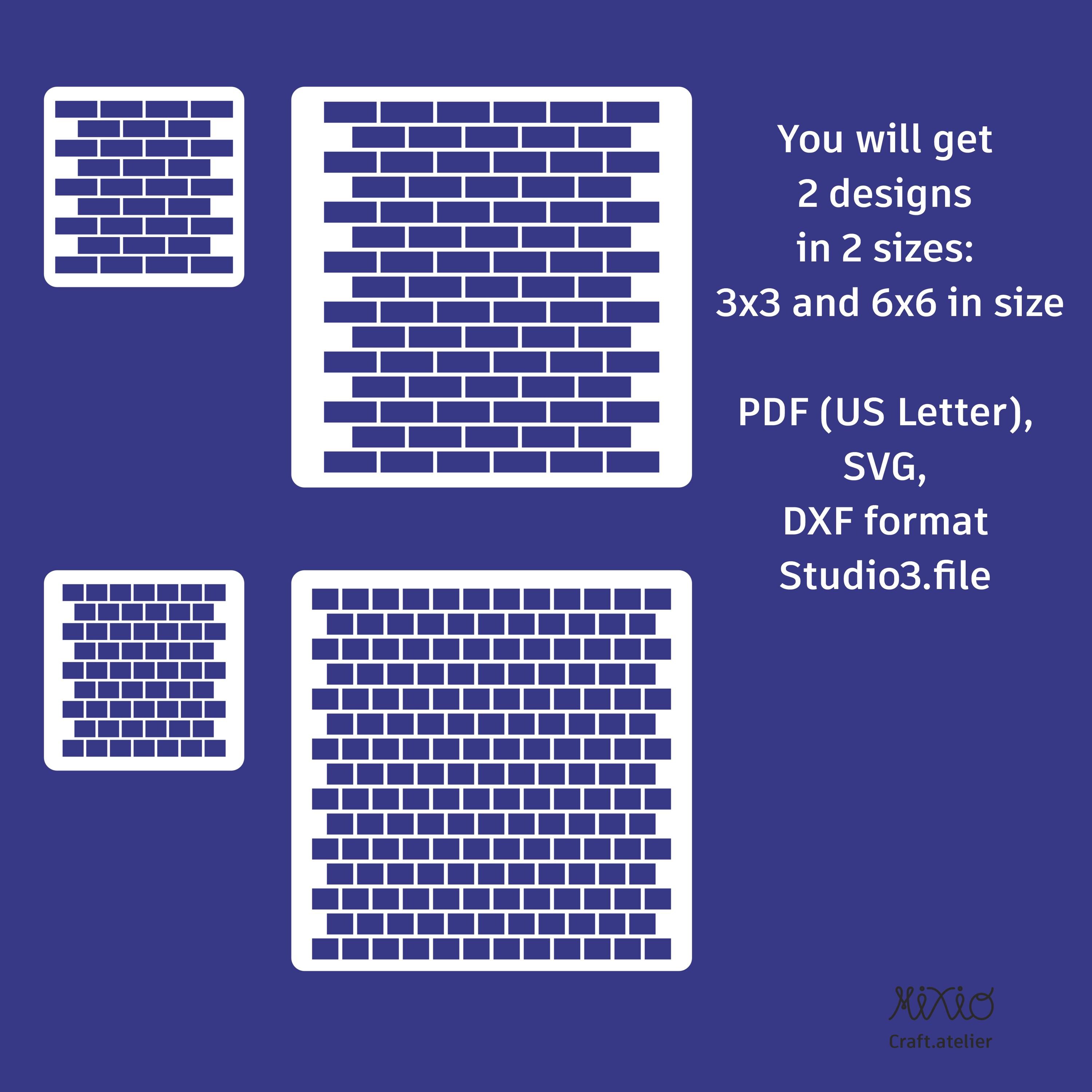 Digital Svg Wall Pattern Stencil_emboss Clay Texture_silhouette Studio ...