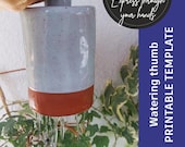 ceramic thumb watering can template_pottery thumb watering bell_slab building template_slab making project_diy watering can_DIY ceramic