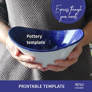 Ceramic bowl template_slab building tutorial_pottery template_do it yourself bowl_ceramics pattern_slab making project_slab pottery_diy dish