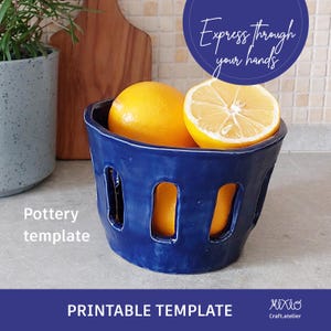 Ceramic bowl template_slab building tutorial_pottery template_do it yourself bowl_ceramics pattern_slab making project_slab pottery_diy dish