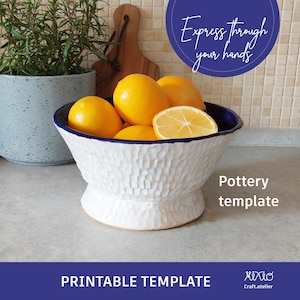 Ceramic bowl template_slab building tutorial_pottery template_do it yourself bowl_ceramics pattern_slab making project_slab pottery_diy dish
