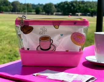 Reusable snack bag, zipper pouch, cosmetic makeup pouch, coffee