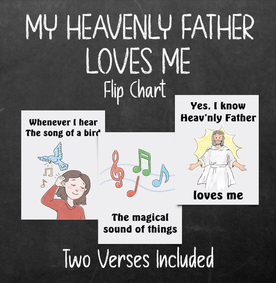 Heavenly Father Loves Me Song Printable Flipchart for Primary - Etsy