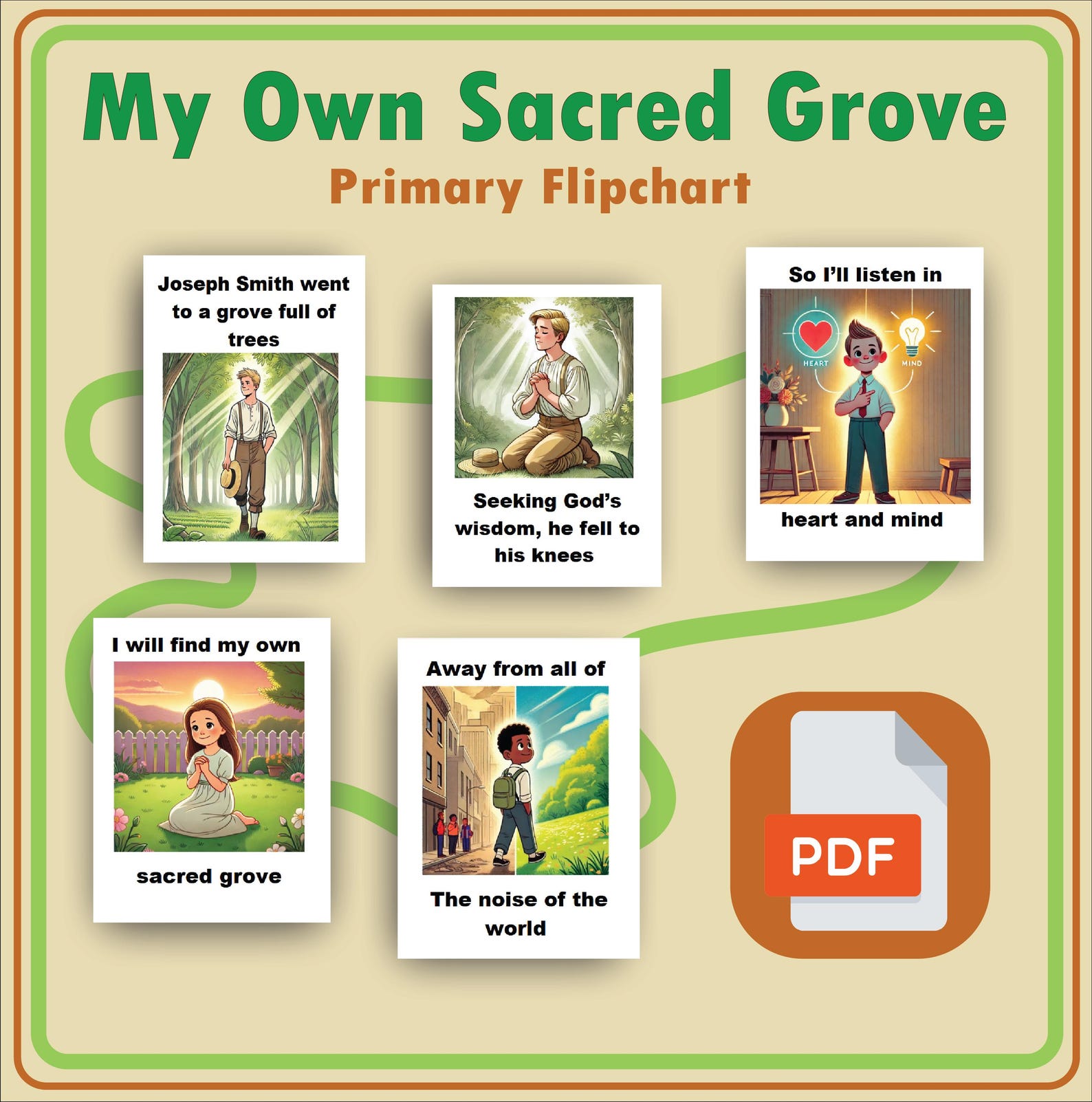My Own Sacred Grove Primary Flip Chart for Singing Time Etsy