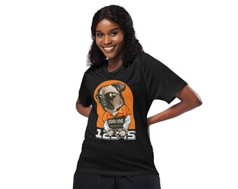 Unisex-T-Shirt mit Retro-Hundedruck