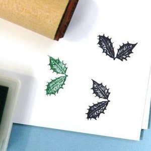 Holly Leaf  Rubber Stamp