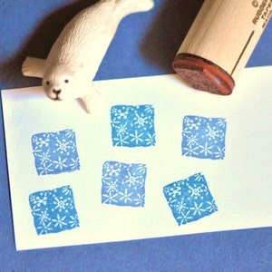 Snowflake Square Rubber Stamp