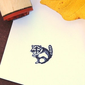 Raccoon Rubber Stamp