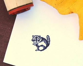Raccoon Rubber Stamp