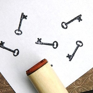 Skeleton Key Rubber Stamp