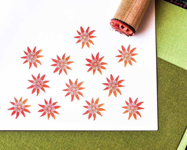 Sunshine Flower Rubber Stamp image 1