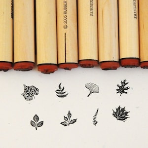 Tiny Leaf Rubber Stamp Sampler image 2