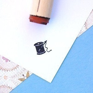 Needle and Thread Rubber Stamp image 1