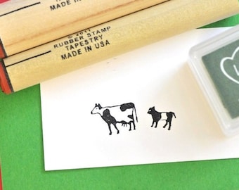 Cow and Calf  Rubber Stamp Set