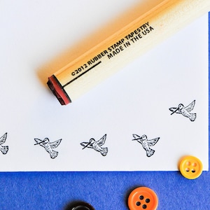 Hummingbird in Flight  Rubber Stamp