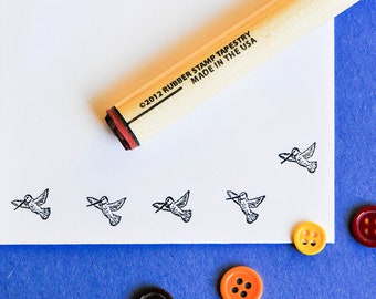 Hummingbird in Flight  Rubber Stamp