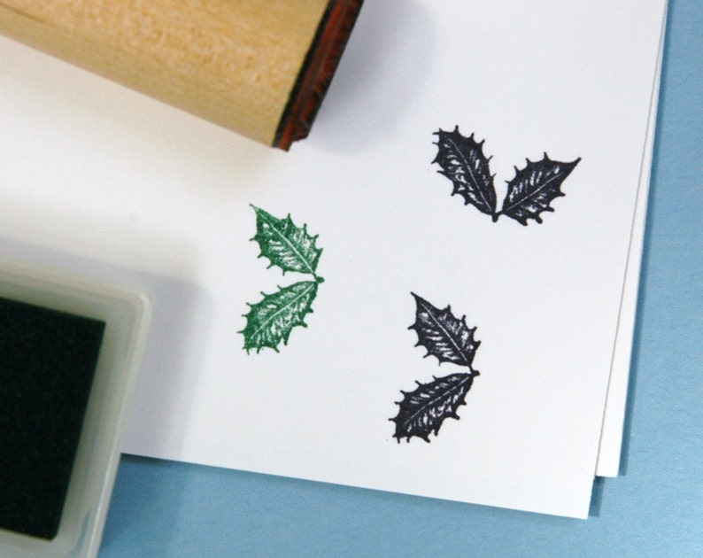 Holly Leaf Rubber Stamp image 2