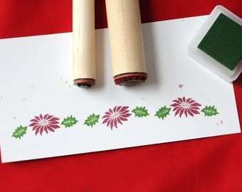 Poinsettia and Holly Leaf Stamp Set