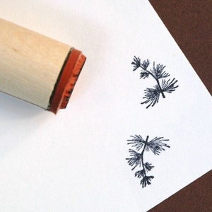 Conifer Branch Rubber Stamp