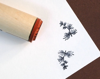 Conifer Branch Rubber Stamp