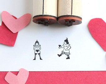 Valentine Elves Rubber Stamp Set