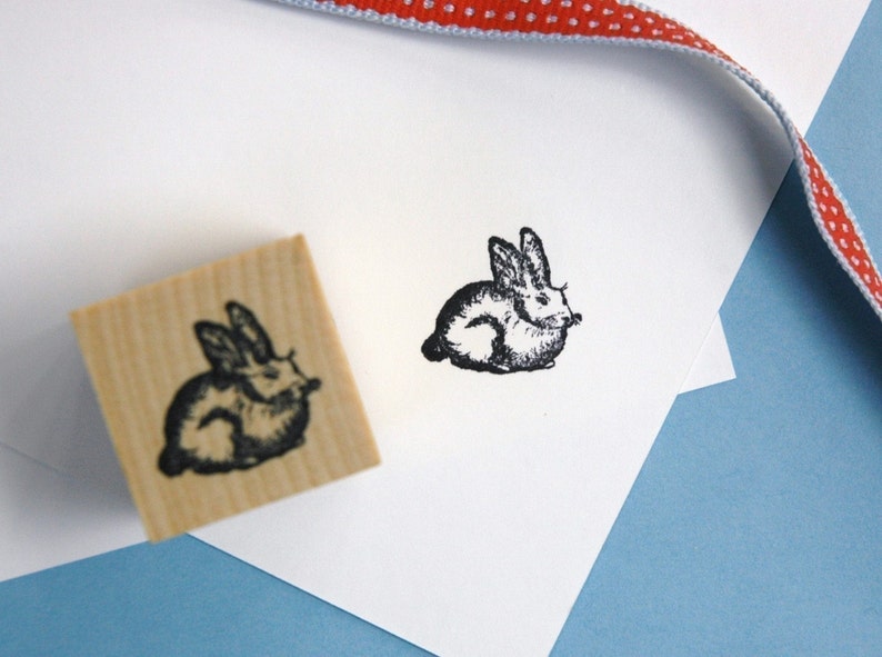Rabbit Rubber Stamp - Etsy