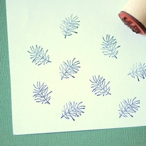 Pine Branch Rubber Stamp