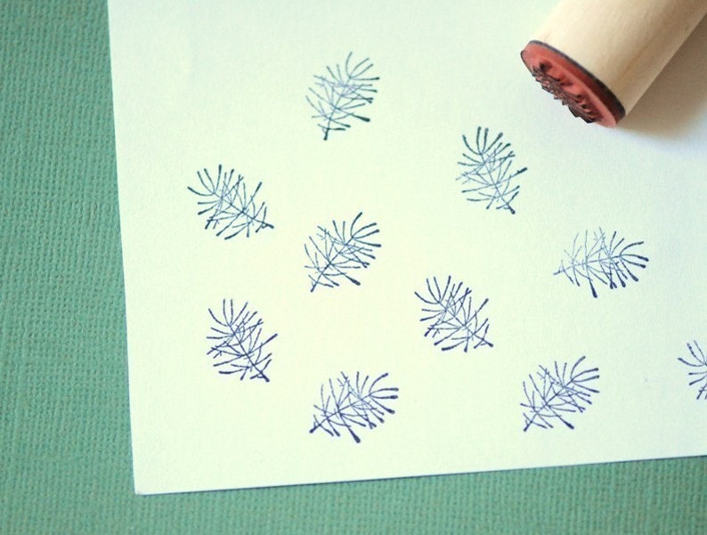 Pine Branch Rubber Stamp image 1