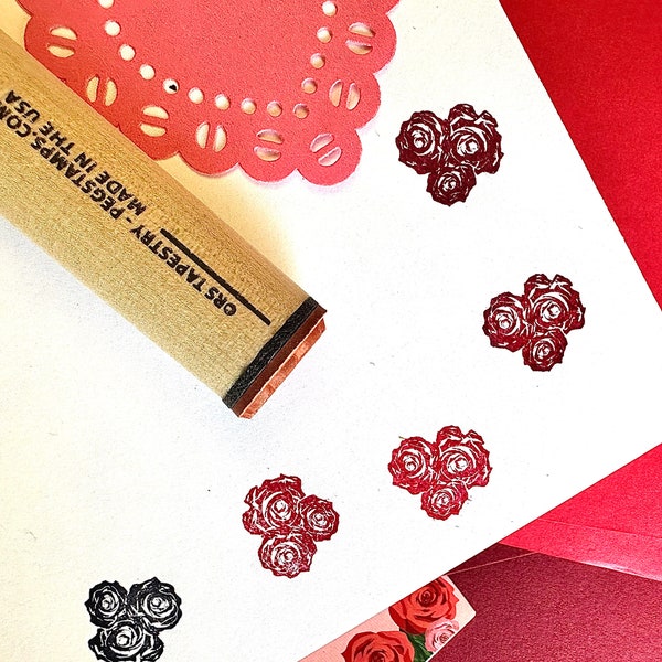 Rose Bouquet Rubber Stamp